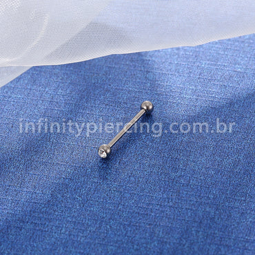 Piercing Barbell Titânio Zircônia Cravada