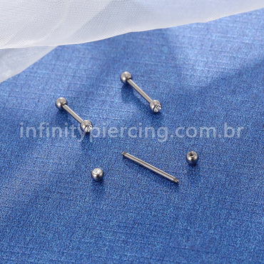 Piercing Mini Barbell Aço Cirúrgico