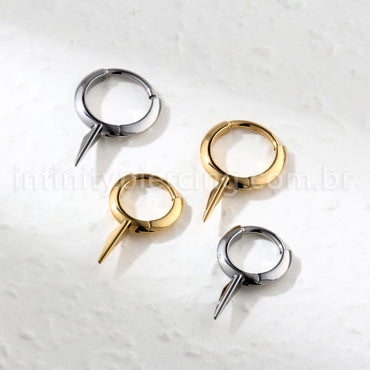 Piercing Argola Titânio Com Spike