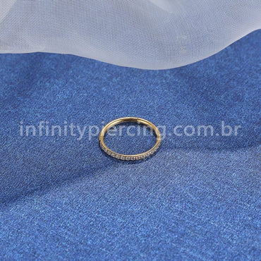 Piercing Argola Segmento Articulado Titânio Zircôrnia