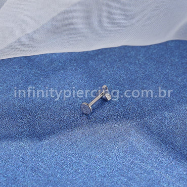 Piercing Labret Titânio Trinity Zircônia Cravejada