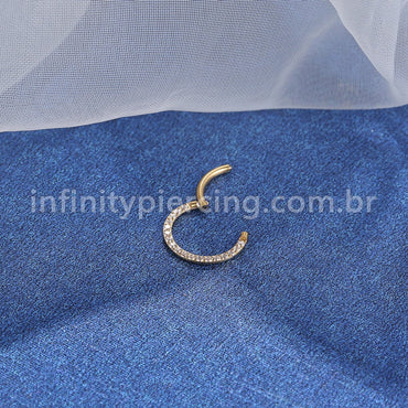 Piercing Argola Segmento Articulado Titânio Zircônia