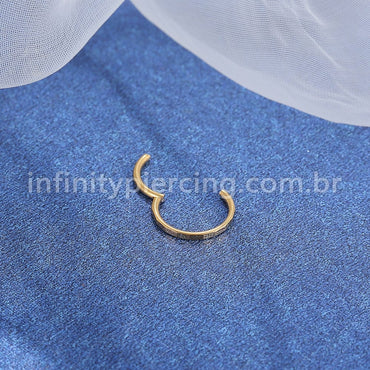 Piercing Argola Segmento Articulado Aço Cirúrgico Detalhado