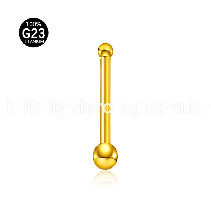 Piercing Nostril Reto Titânio Bolinha