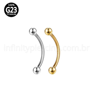 Piercing Microbell Curvo Titânio