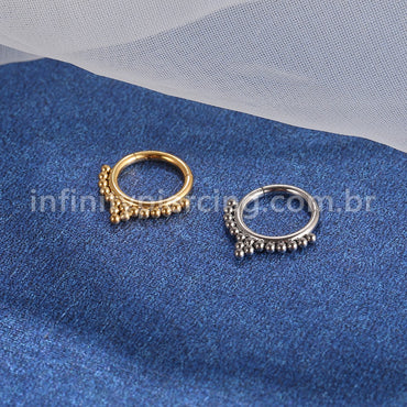 Piercing Argola Titânio Segmento Articulado Indiano