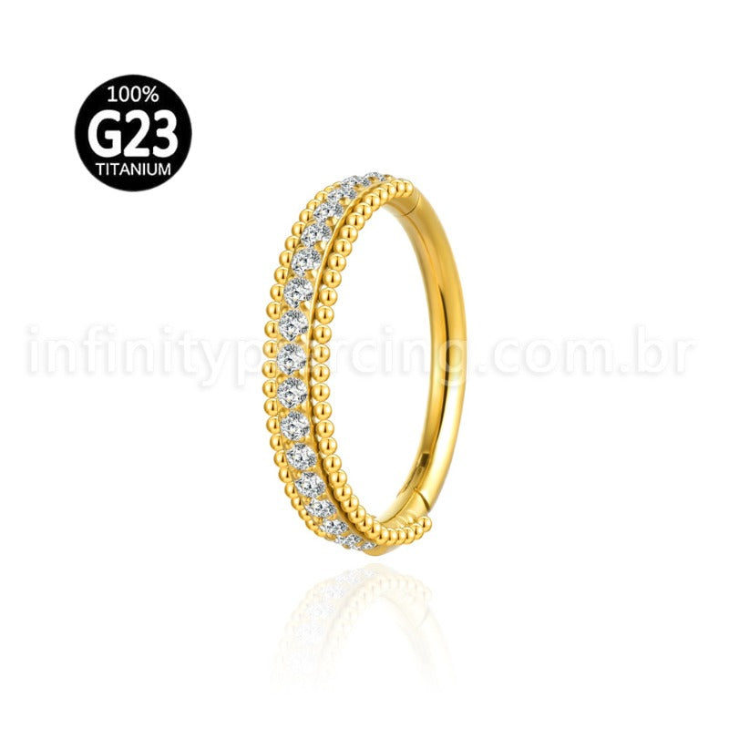 Piercing Argola Titânio Segmento Articulado Indiano