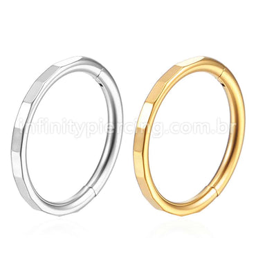 Piercing Argola Segmento Articulado Aço Cirúrgico Detalhado