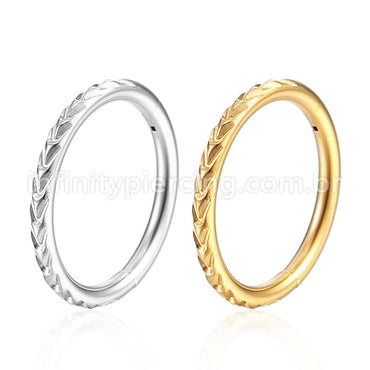 Piercing Argola Aço Cirúrgico Segmento Articulado Detalhado