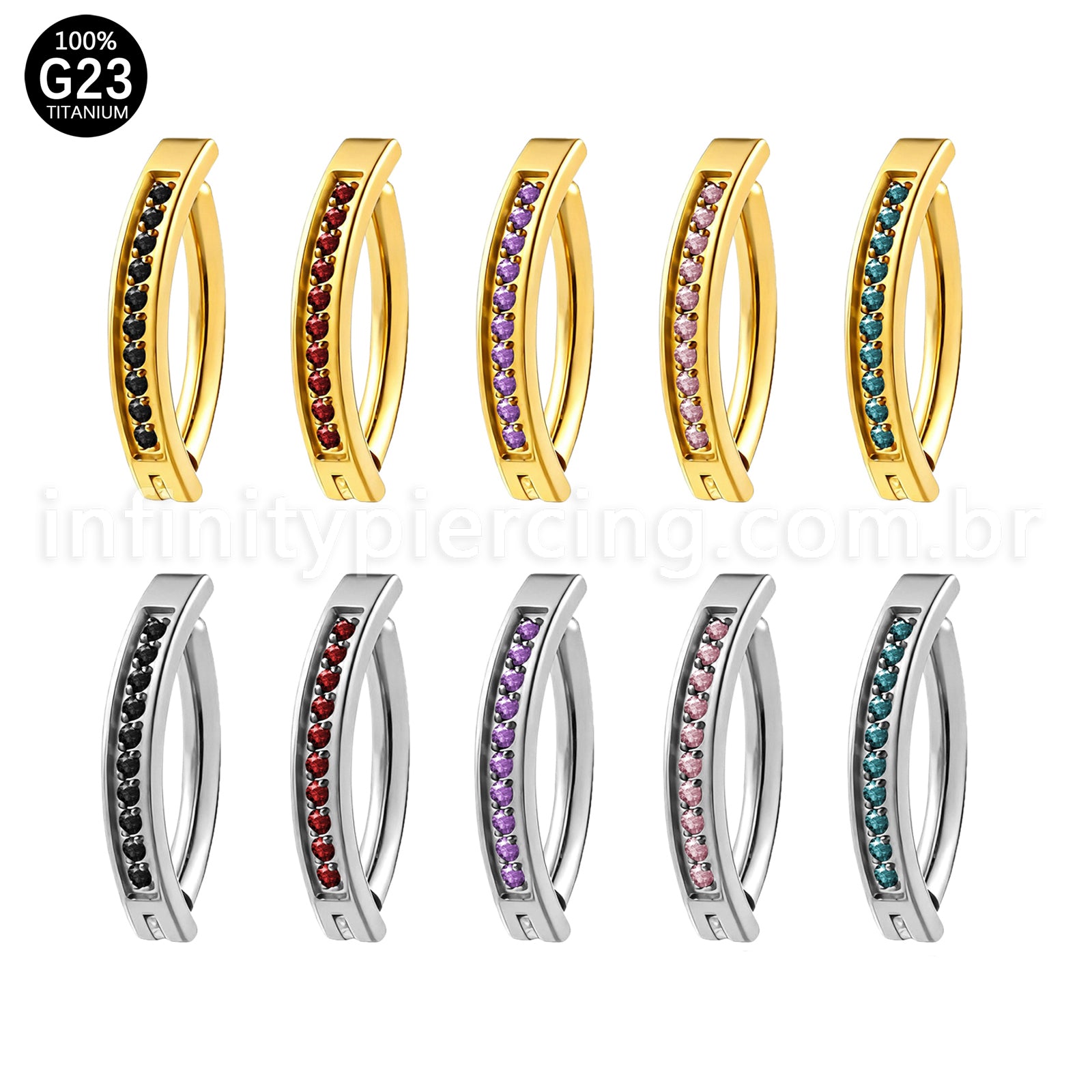 Piercing Argola Para Umbigo Titânio Zircônia