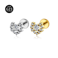 Piercing Labret Titânio G23 Premium com Design Minimalista e Sofisticado