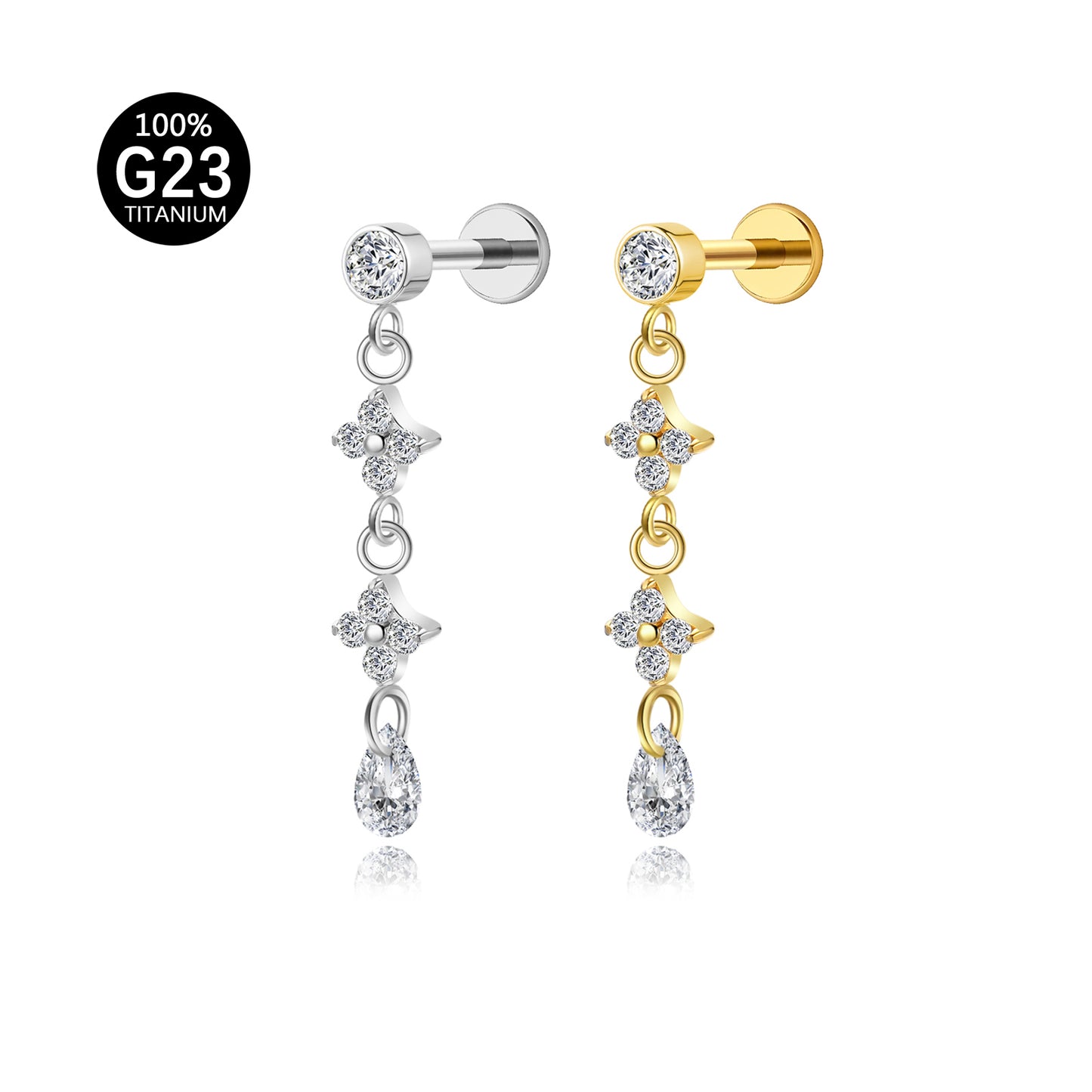 Piercing Labret Titânio G23 com Acabamento Premium e Personalidade Única