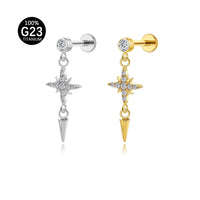 Piercing Labret Minimalista para Lábio com Design Elegante
