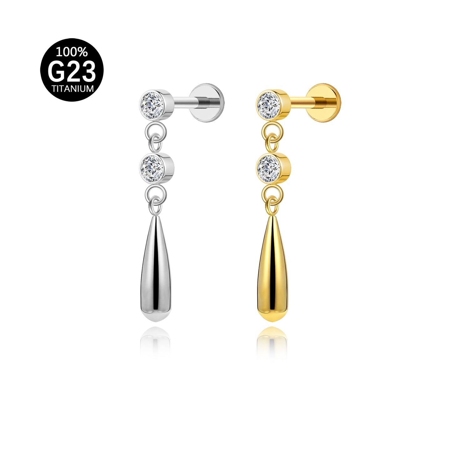 Piercing Labret Titânio G23 Hipoalergênico com Estilo Contemporâneo