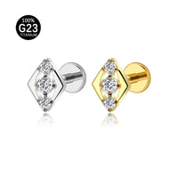 Piercing Labret Titânio G23 Inspiração Minimal Chic para Lábios