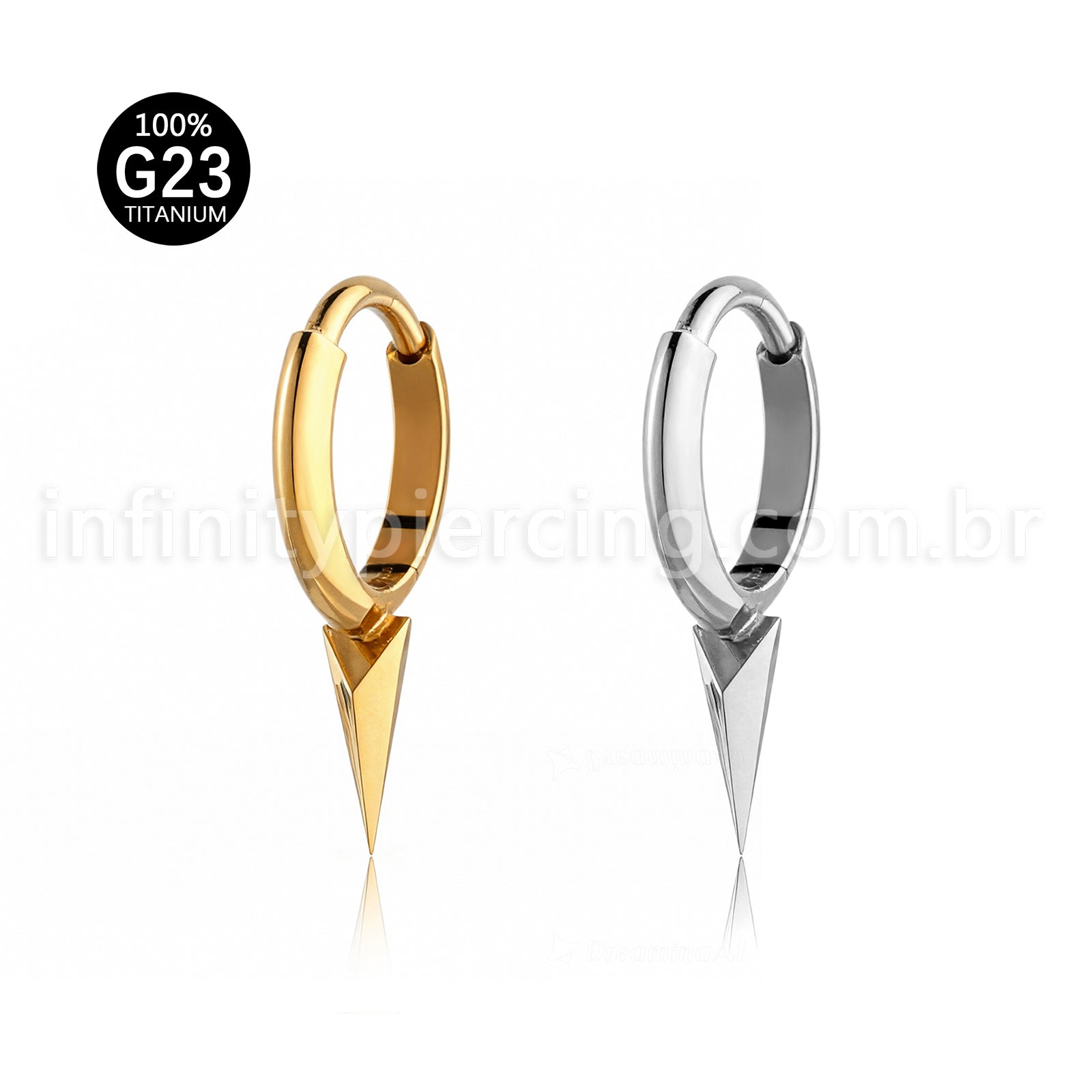Piercing Argola Titânio Com Spike
