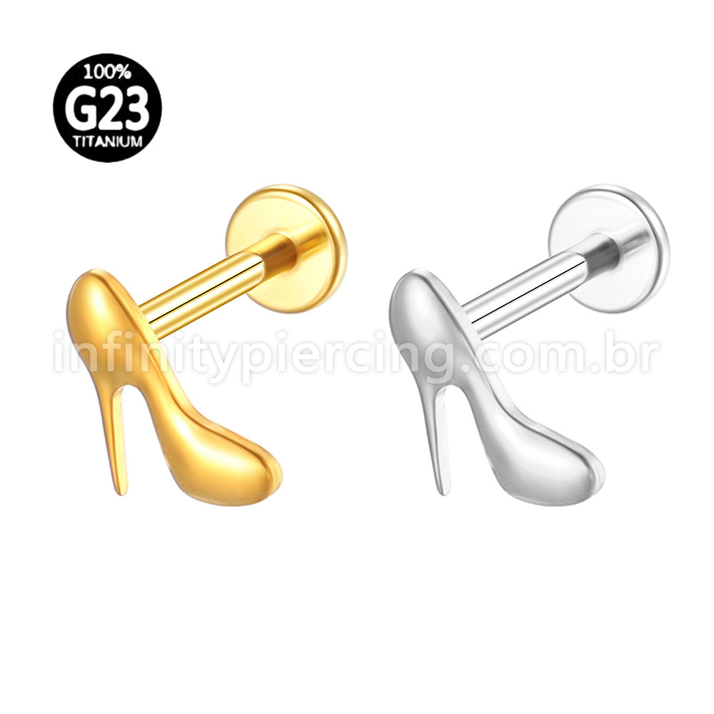 Piercing Labret Titânio Sapatinho