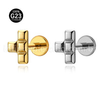 Piercing Labret Titânio Peça De Montar Tetris