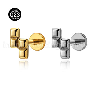 Piercing Labret Titânio Peça De Montar Tetris