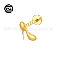 Piercing Labret Titânio Sapatinho
