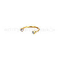 Piercing Ferradura Aço Cirúrgico Zircônia Cravada