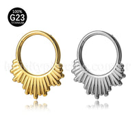 Piercing Argola Titânio Com Detalhes
