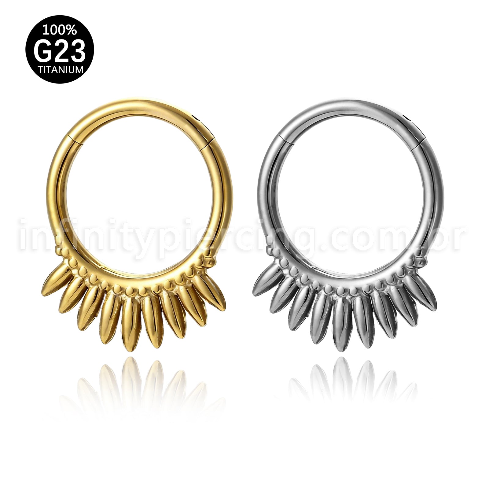 Piercing Argola Titânio Com Detalhes