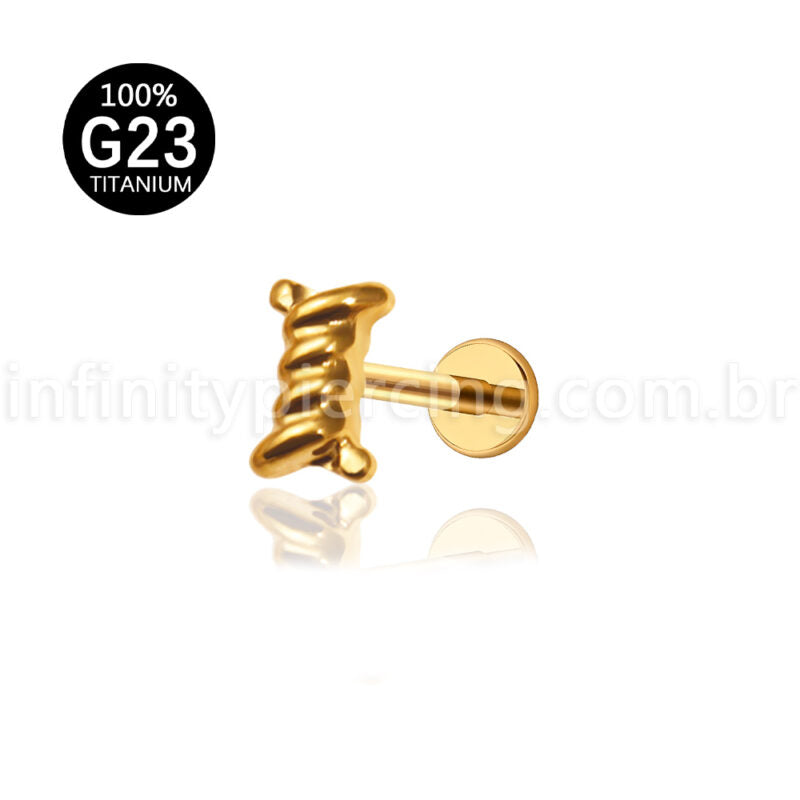 Piercing Labret Titânio Arame