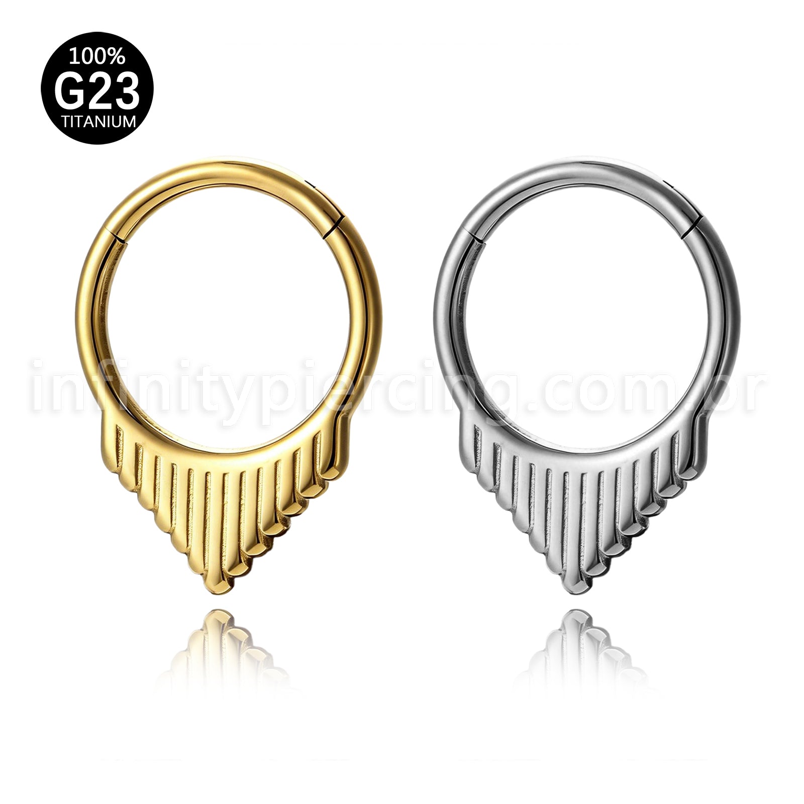 Piercing Argola Titânio Detalhado