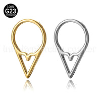 Piercing Argola Titânio Com Detalhe V