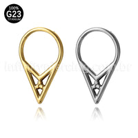Piercing Argola Titânio Com Detalhes