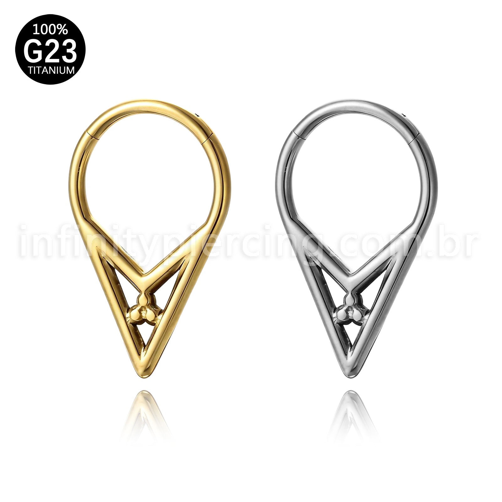 Piercing Argola Titânio Com Detalhes