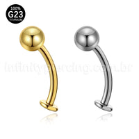 Piercing Banana Titânio Floating Bolinha