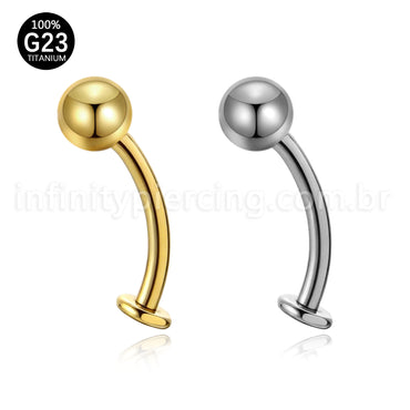 Piercing Banana Titânio Floating Bolinha
