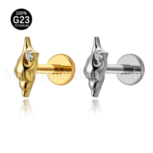 Piercing Labret Titânio Concha