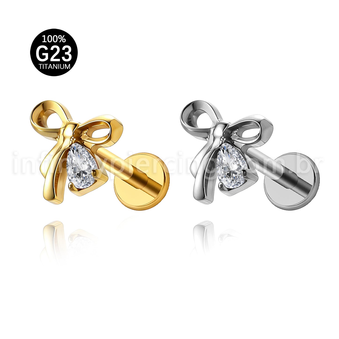 Piercing Labret Titânio Laço