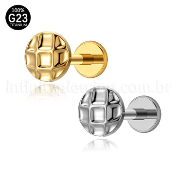 Piercing Labret Titânio Redondo Jogo Da Velha
