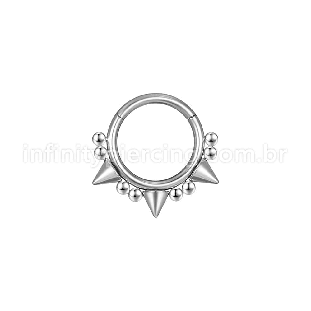 Piercing Argola Aço Cirúrgico Spikes