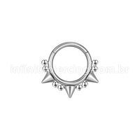 Piercing Argola Aço Cirúrgico Spikes