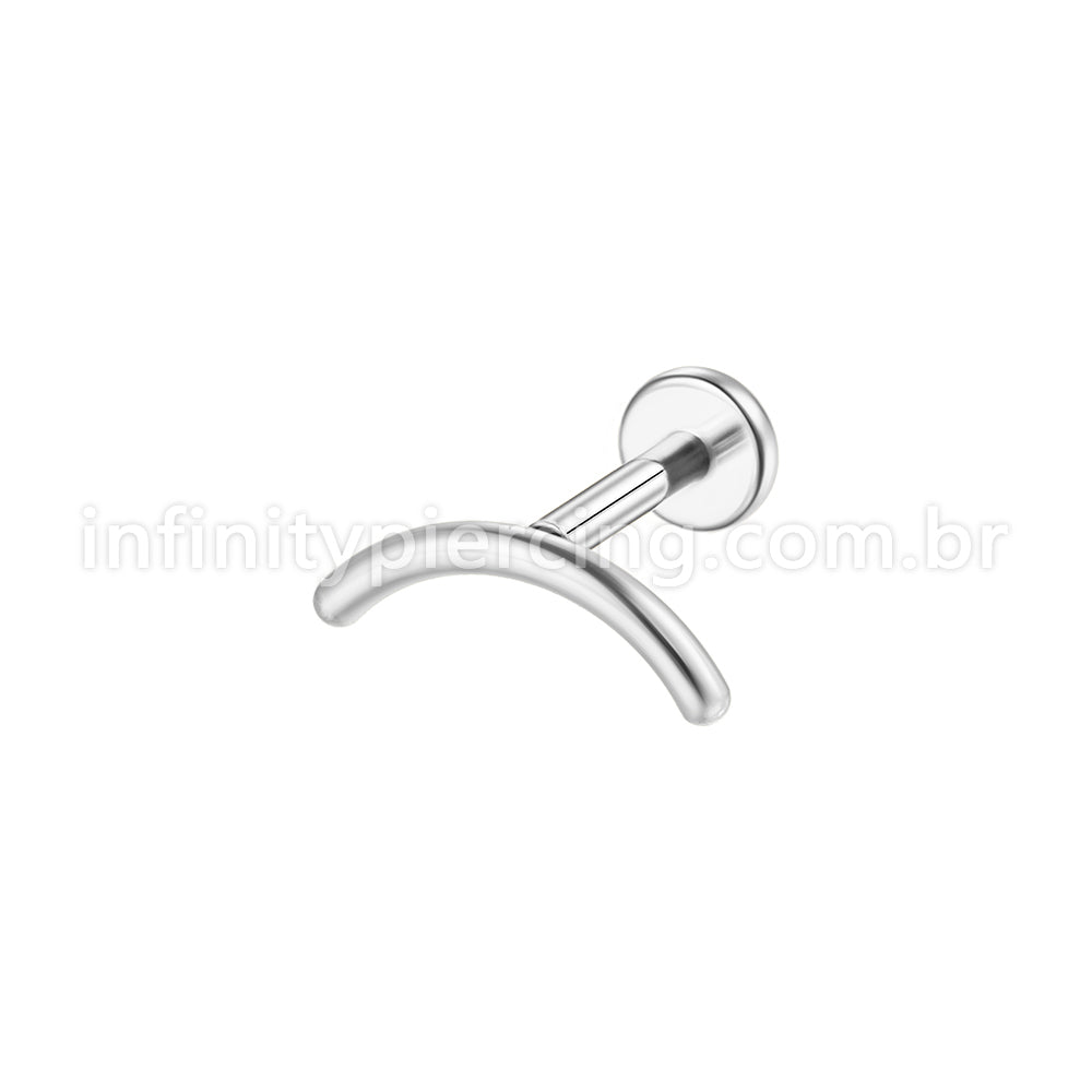 Piercing Labret Aço Cirúrgico Curvo
