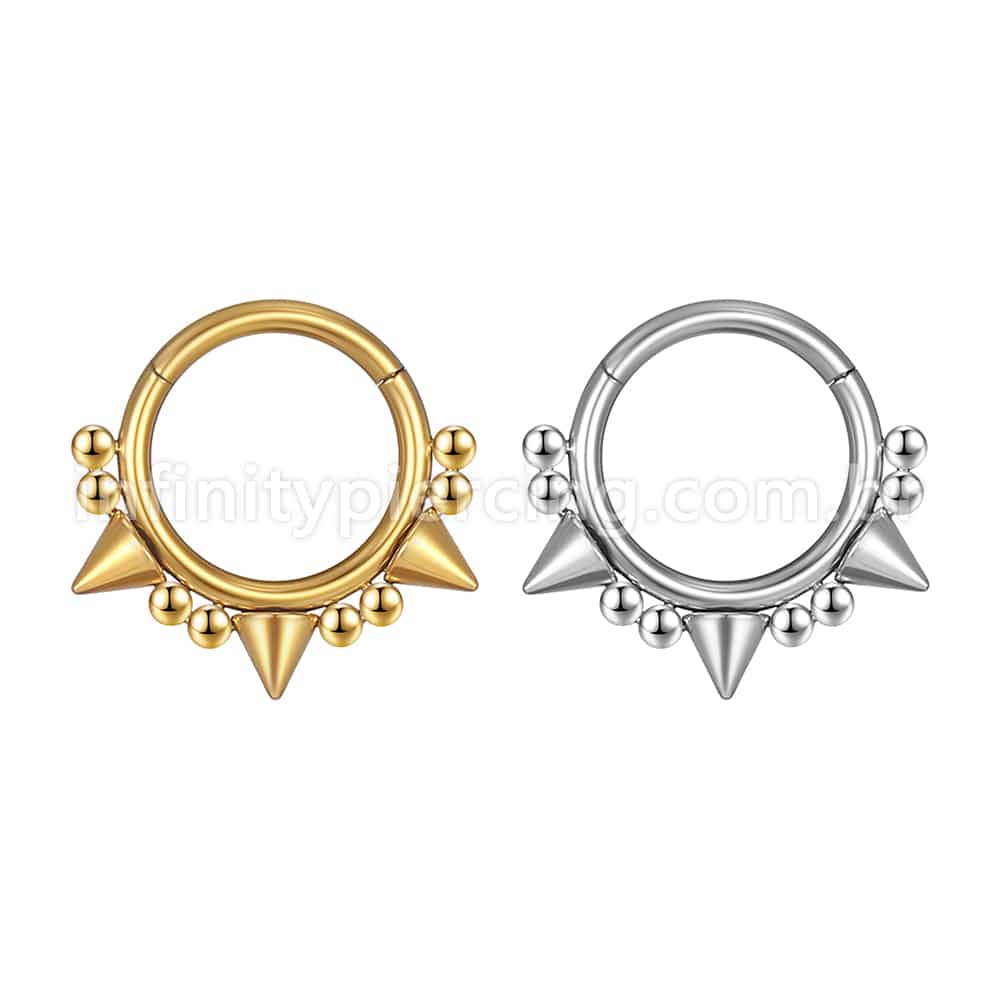 Piercing Argola Aço Cirúrgico Spikes