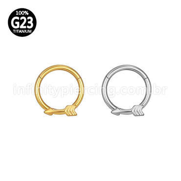 Piercing Argola Titânio Flecha