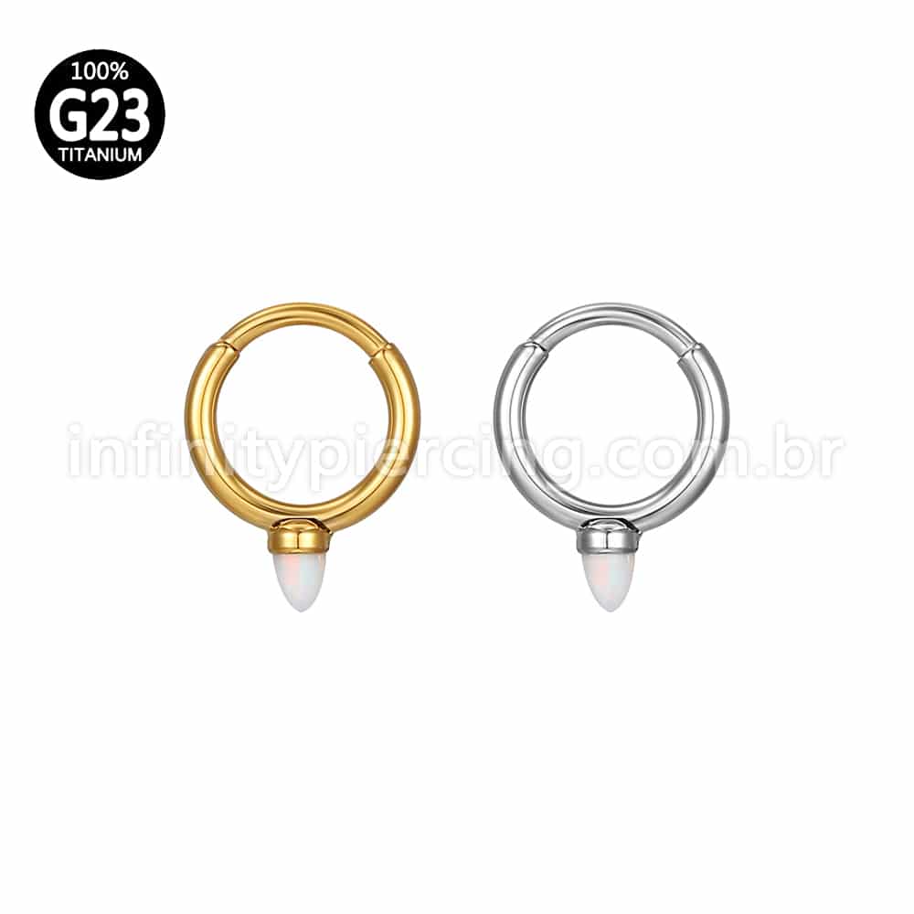 Piercing Argola Titânio Segmento Articulado Opala