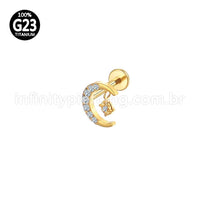 Piercing Labret Titânio Lua