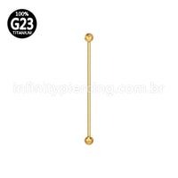 Piercing Barbell Titânio Rosca Interna Lapidada