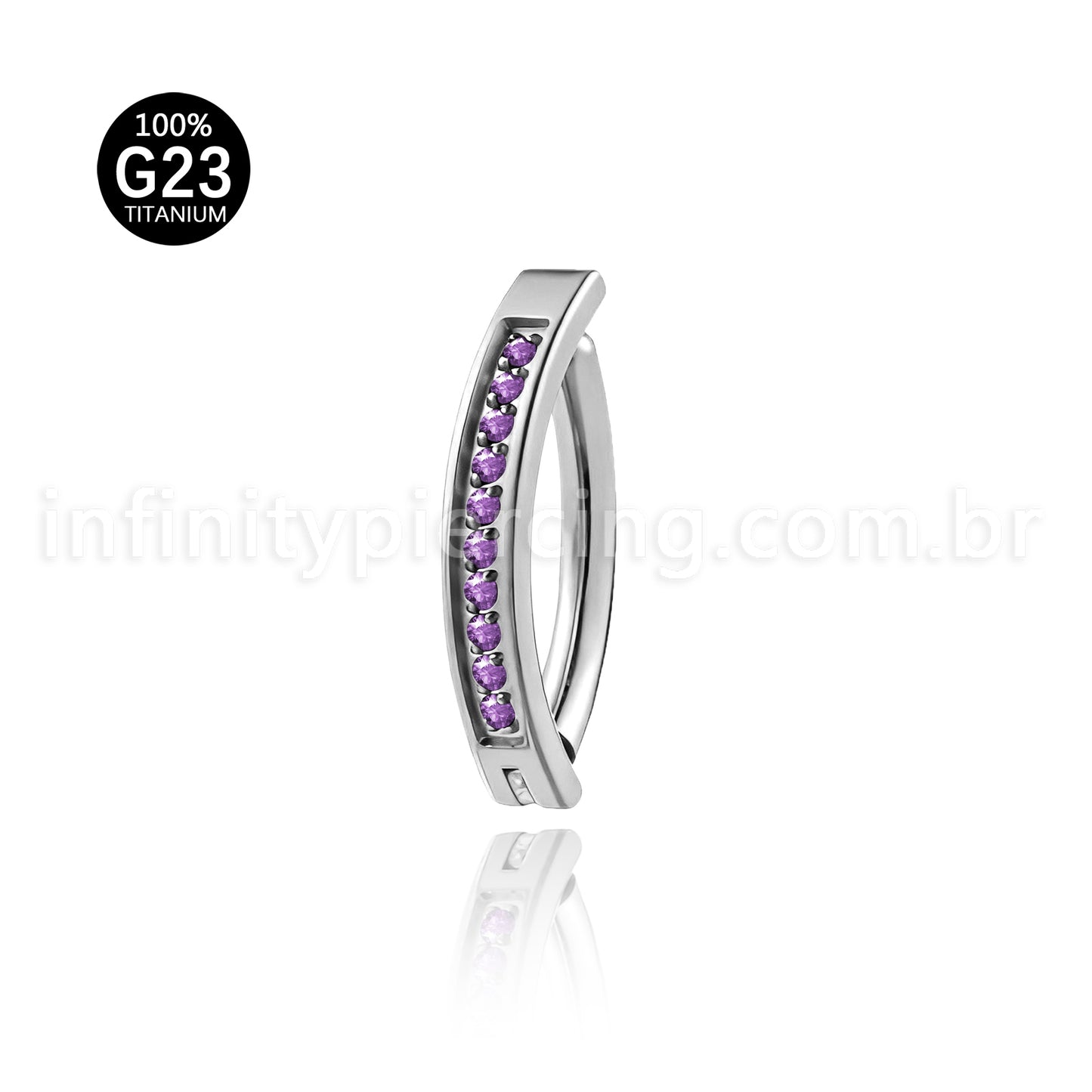 Piercing Argola Para Umbigo Titânio Zircônia