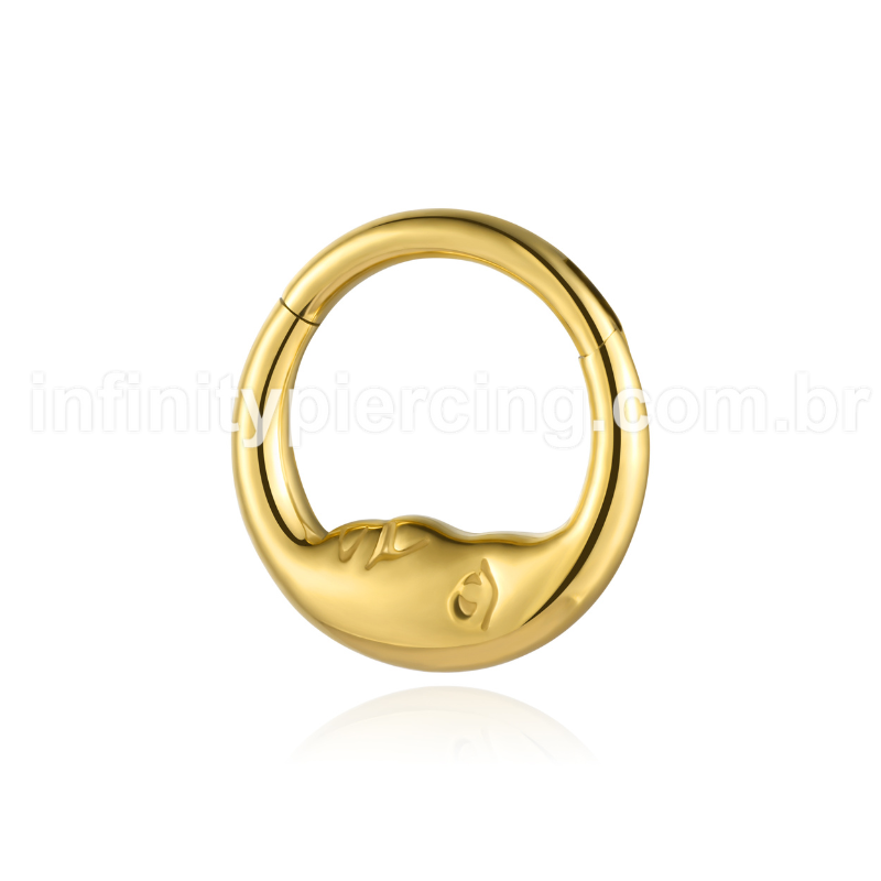 Piercing Argola Aço Cirúrgico Lua