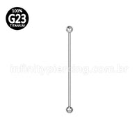 Piercing Barbell Titânio Rosca Interna Lapidada