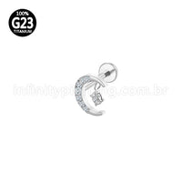 Piercing Labret Titânio Lua