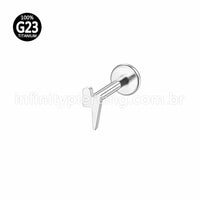 Piercing Labret Titânio Raio Rosca Interna
